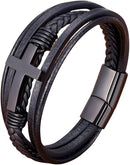 Pulseira Metal Couro Masculina