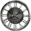 Relógio Parede Metal Engrenagem Industrial