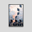 Quadro Decorativo Metal Geométrico Industrial